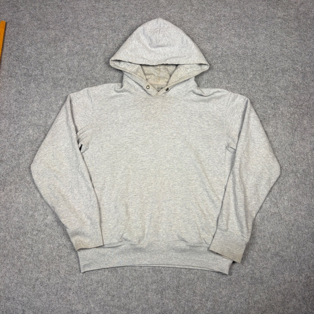 Uniqlo Mens Small Light Gray Heather Pullover Hoodie Long Sleeve Sweatshirt